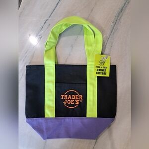 Trader Joes Trick Or Treat Mini Canvas Tote Bag